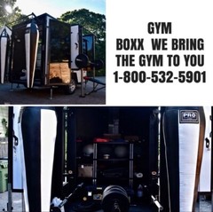 Mobile Gym Business for Sale gym equipment with boxing bags