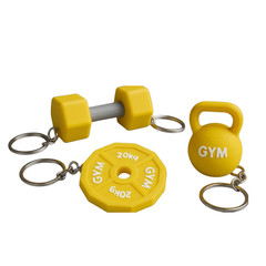 Dumbbell, Kettlebell & Gym Plate Keychains – Gift for Gym Lovers, Workout