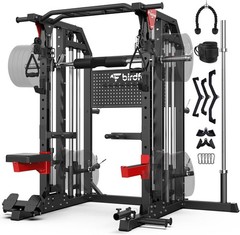 Full Body Home Gym System Exercise Equipment Smith Machine Power Cage Squat Rack