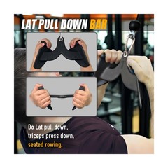 Home Gym Fitness Rowing T-bar V-bar Pulley Cable Machine Attachment, Bicep Cu…