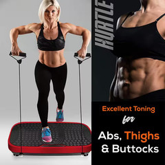 Standing Vibration Fitness Red Strength Training Station with Adjustable Speed