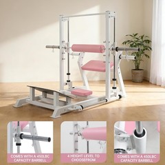Hip Thrust Machine 770 LBS Plate Loaded Glute Bridge Exercise Equipment Home Gym