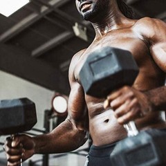 Free Weights Dumbbells / Rubber Coated Hex Black Dumbbell 150lb