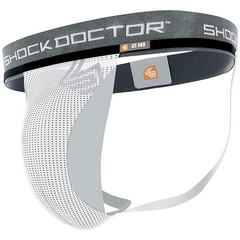 Athletic Supporter Jockstrap with Cup Pocket, Youth & Adult Small White