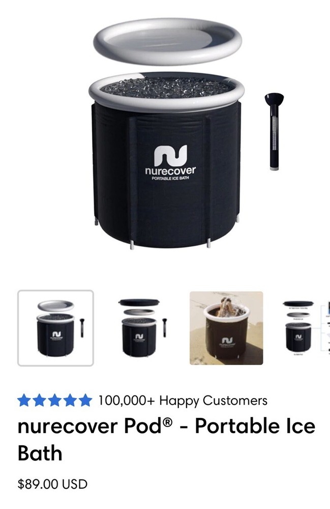 Portable ICE BATH tub 400liter NureCover