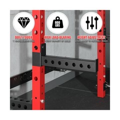 Mikolo Safety Catches, Spotter Arms-Fit 2″x 2″ Tube, with 1″ Hole for Squat R…