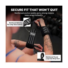 DMoose Fitness Wrist Wraps for Weightlifting 18″ – Heavy Duty G… FAST USA SHIP