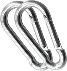 2 x Jumbo Oversized Gym Snap Hooks Clips Carabiners Home Attachment -750lbs Pair