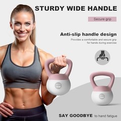 Soft Kettlebell 5LB-25LB for Home Gym, Anti-Slip Fitness Weights, Strength Train