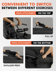 GMWD Total Home Gym with Detachable Footplate,Swing Attachment and Weight Holder
