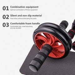 7pcs Home Gym Fitness Set – Ab Roller, Push-Up Stand, Resistance Bands & More