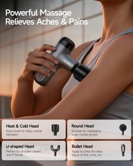 HEYCHY Mini Massage Gun with Heat and Cold, Deep Tissue Massage Gun, Portable…