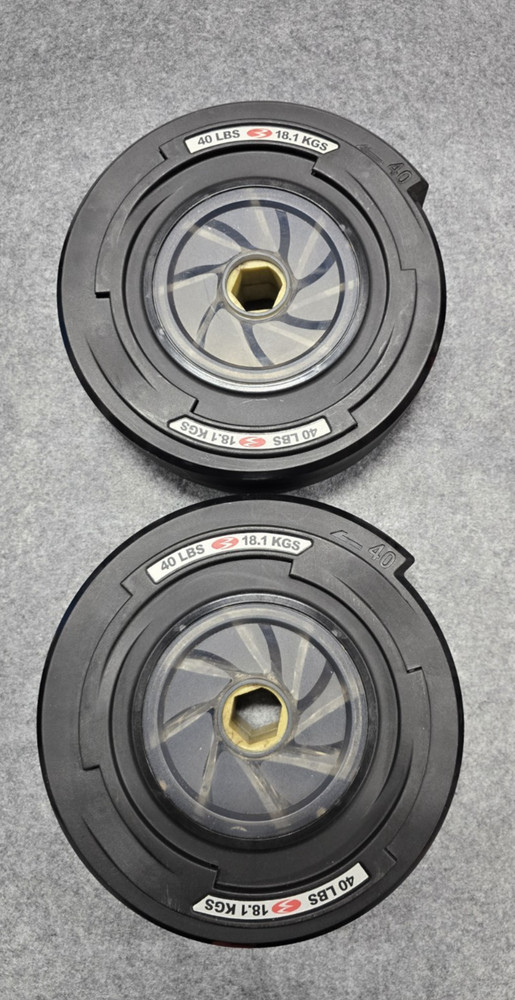 Bowflex Revolution Spiraflex 40lb-Weight Plates -2 Pieces 80lbs Total- Free Ship