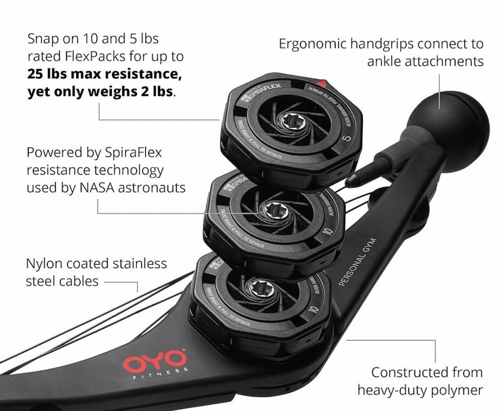 Oyo Nova Personal Gym – Portable Travel Features Spiraflex Used By NASA
