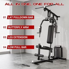 Multifunctional Full Body Exercise Workout Station Fitness Home Gym Equipment US