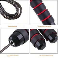 Adjustable Steel Wire Skipping Rope, Weighted Speed Jump Rope Fitness