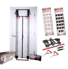 Tower 200 TM Door Gym Exercise Fitness Full Body by Jake Gym w Straight Bar NEW
