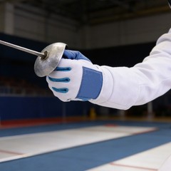 Padded Fencing Glove for Sports Competition Breathable Nylon Antiskid Design
