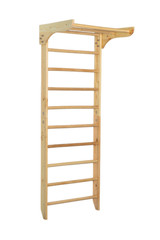 Wall Stall Bars – Wooden Swedish Ladder Set with Pull Up Bars for Training