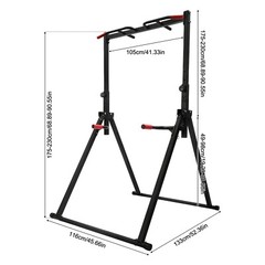 Adjustable Pull Up Bar Dip Station Multi Gym Home Gym Strength Training 440lbs