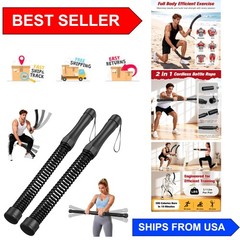 Portable 2-in-1 Cordless Battle Ropes – Home Gym Essential for HIIT Workouts