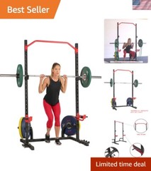 Complete Strength Training Set: Durable Power Rack, Pull-Up Bar & Safety Arms