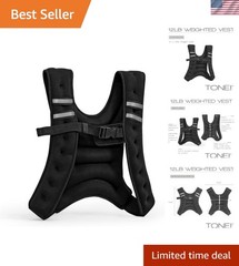 Versatile 12 lb Neoprene Weighted Vest for Enhanced Workouts – Black