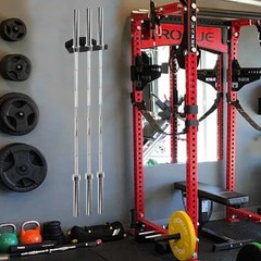 1PC Wall Mounted Vertical Barbell Rack, Heavy Duty Garage Gym Space Saver