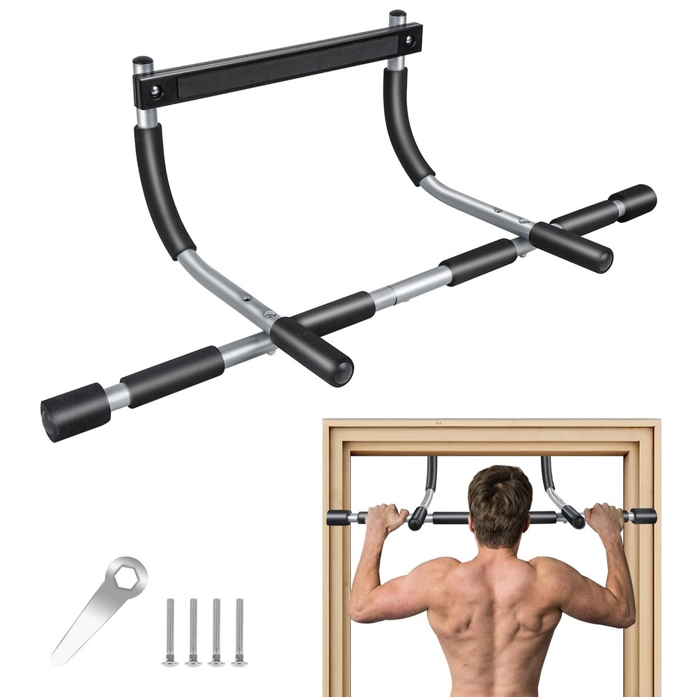 GYE Doorway Pull Up Bar for Home Gym, Adjustable Width, Heavy-Duty Steel，