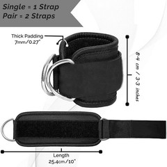 Ankle Straps Ankle Resistance Bands Wrist Cuffs Padded Straps Adjustable Fitness