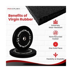 Iron Crush Olympic Bumper Plates Set – Virgin Rubber Weights for Strength Tra…