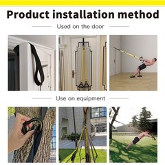Bodyweight Resistance Training Straps, Complete Home Gym Fitness Trainer kit …