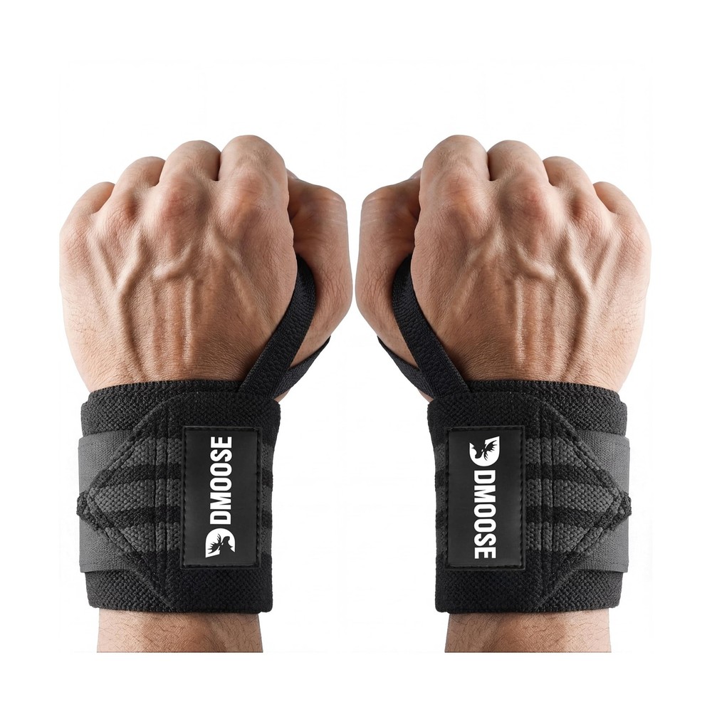 DMoose Fitness Wrist Wraps for Weightlifting 18″ – Heavy Duty G… FAST USA SHIP