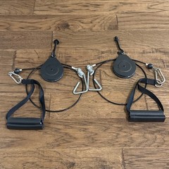 Set of 2 Bowflex 43″ Cable OEM Snap Hook Handles 4” Pulleys Blaze FREE SHIPPING