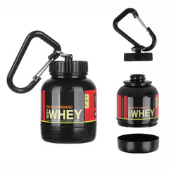 100ML Portable Mini Protein Powder Bottle Keychain Medicine Box Storage Cup