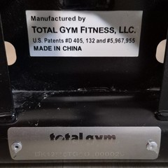 The ORIGINAL, Chuck Norris, Total Gym Adjustable Home Gym Black Metal.