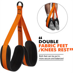 Adjustable Pull-Up Assist Bands Set of 3 with Fabric Foot Support for Home Fi…