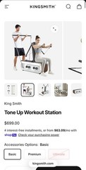 King Smith Adjustable Home Gym Workout Station MPN 1980881 – $700 Retail (NEW)