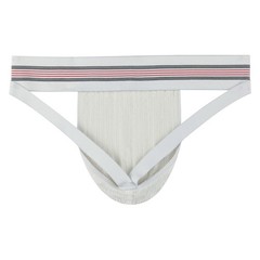 Mens Old Jockstrap with 2″ Waistband (White, Large)