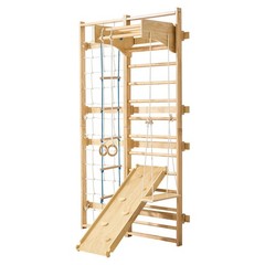 VEVOR Swedish Ladder Wall Gym 8-in-1 15-Level Solid Wood Gymnastic Stall Bars