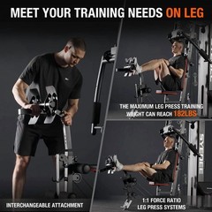 Syedee Home Gym Station 150LB Weight Stack Full Body Workout Machine
