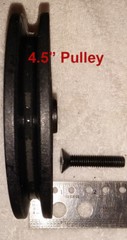 TWO USED 4″ Pulleys + TWO USED 4.5″ Pulleys and Bolts for Bowflex Revolution XP