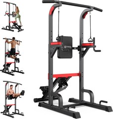 Home Power Tower Pull Up Bar with Stair Stepper Pull Up Bar Station Dip Station