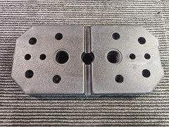 Vinyl Rectangle Weight Plate 12 LBS 14.5″ L x 7″ Stackable, Black
