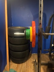 gym equipment all pieces together