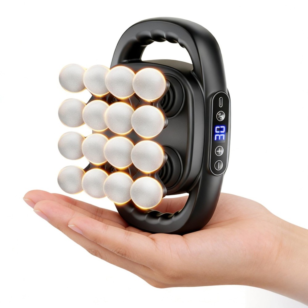 Mini 16 Head Deep Tissue Massage Gun, Quiet Percussion Muscle Massager 3 Mode…