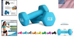 Durable 5 lb Neoprene Dumbbell Set – Perfect for Weight Loss and Muscle Toning