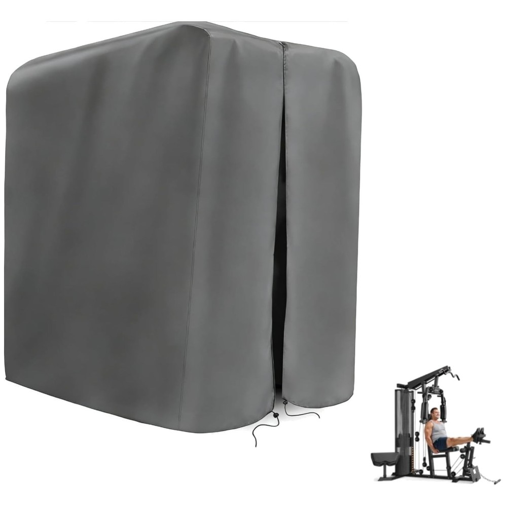 Zippered Home Gym Cover – Grey (41.3″ x 68.9″ x 72.8″)