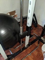 Adjustable Multi-Station Home Gym Steel Bench Power Rack Pulley System White Bl…
