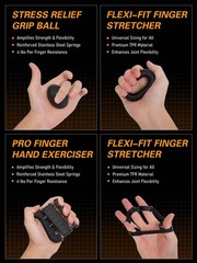 5 Pack Grip Strength Trainer Kit – Adjustable Hand & Forearm Strengthener